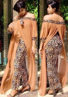 Mr Hunkle Leopard luźna sukienka w stylu Bodycon moda na zewnątrz WomenMaxi sukienka rozrywka Patchwork bez ramiączek seksowny styl etniczny afryki vestidos 3